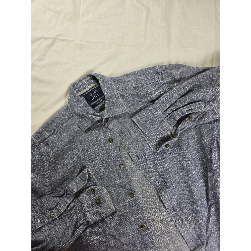 Charles Tyrwhitt Shirt Mens Medium Blue Slim Fit Weekend Long Sleeve
